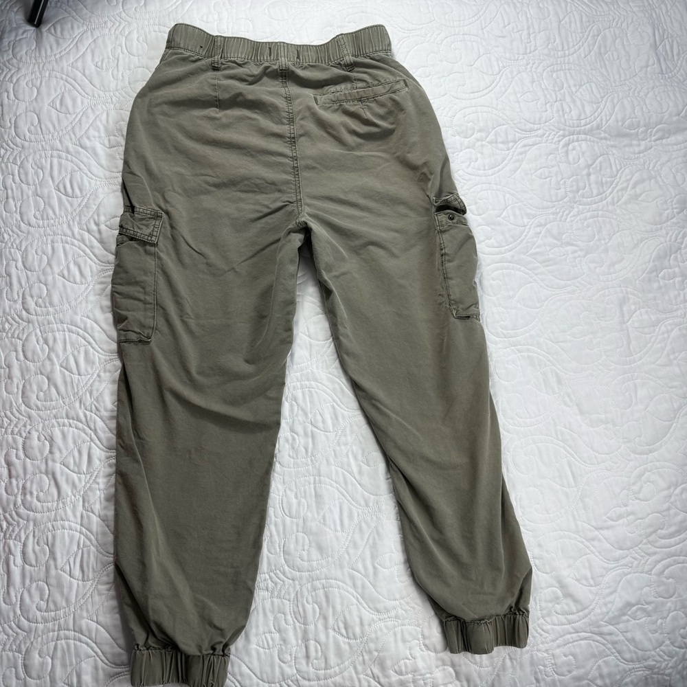 Abercrombie & Fitch Khaki Army Green Cargo Utility Jogger Pants Women Medium EUC - Picture 7 of 11